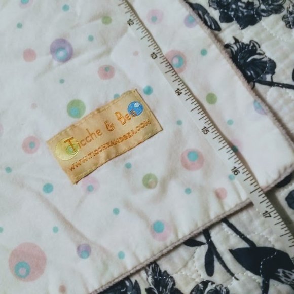 Ticche and Bea pink minky lovey fleece dots - Picture 3 of 3